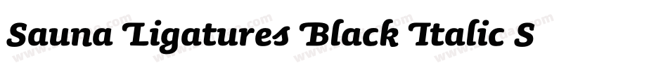 Sauna Ligatures Black Italic Swash字体转换
